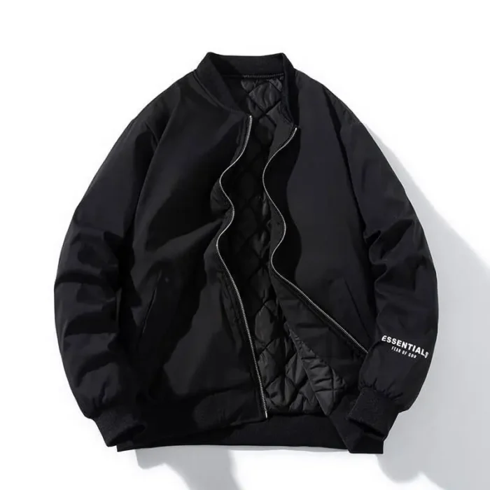 Black Essentials Iridescent Puffer Jackets