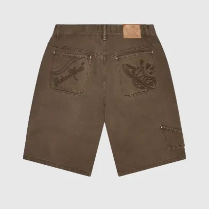 Broken Planet Denim Shorts Washed Brown