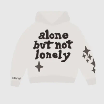 Broken Planet Market Alone But Not Lonely Hoodie White