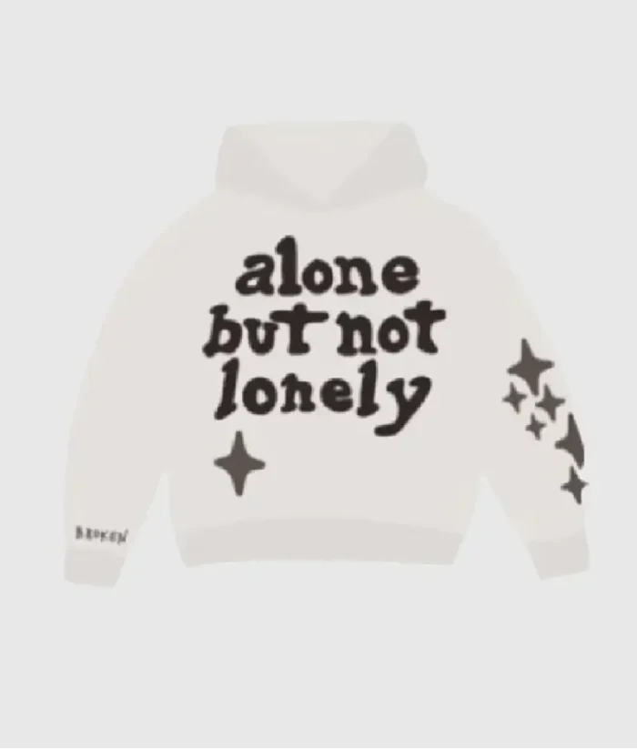 Broken Planet Market Alone But Not Lonely Hoodie White