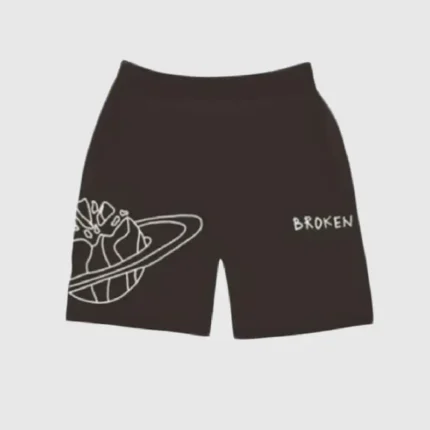 Broken Planet Market Outer Space Shorts Brown