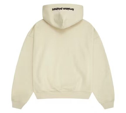 Broken Planet Zip Up Bone White Hoodie