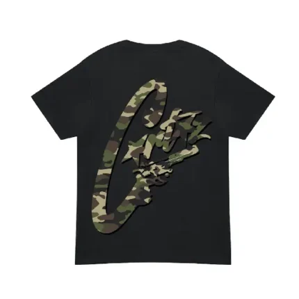 Corteiz Camo Gunslinger T Shirt Black/Camo