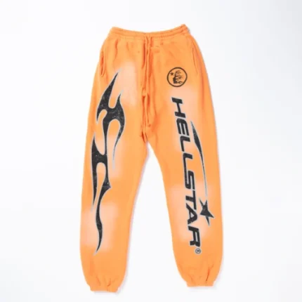 Hellstar Orange Fire Sweatpants