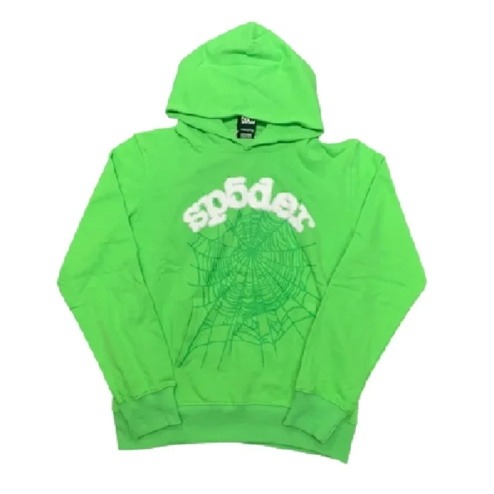 Young Thug Foam Printing Green Sp5der Hoodie